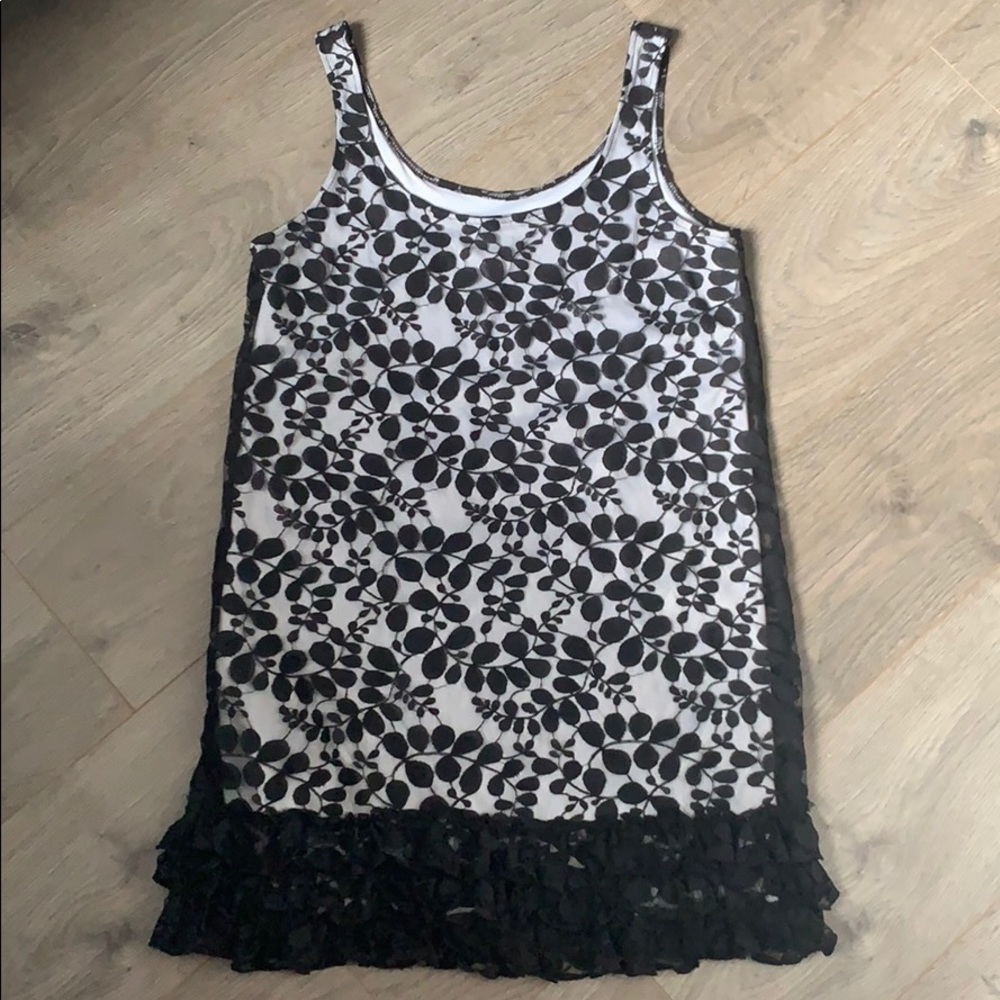 Black and white aqua dress